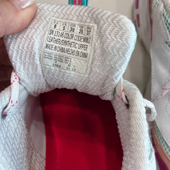 SKECHERS D'LITES WOMENS SNEAKERS MULTI ROSE, GREEN, RHINESTONE, GLITTERY-SN13146 - Picture 4 of 10